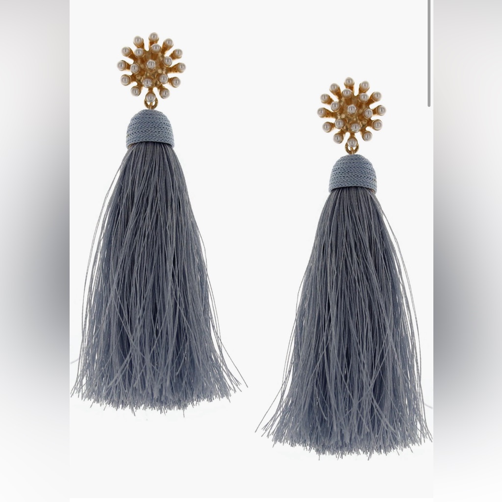 Olivia Welles Embellished Tassel Earring